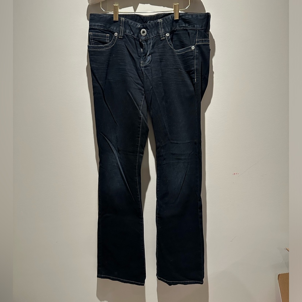 Guess bootleg jeans. Dark wash